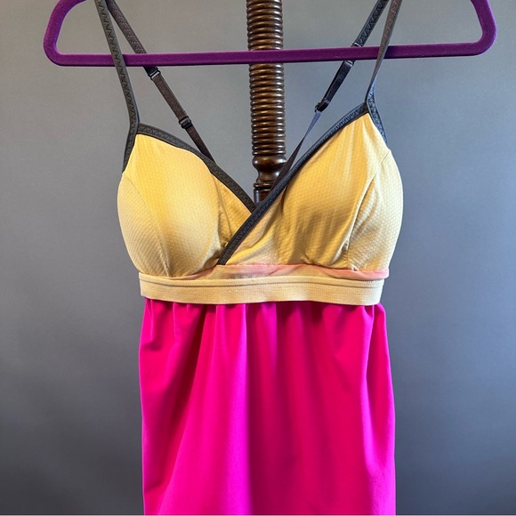 Lululemon Rehearsal Tank Top Adjustable Straps Sz 8 Pink Ballet Workout - Picture 9 of 10